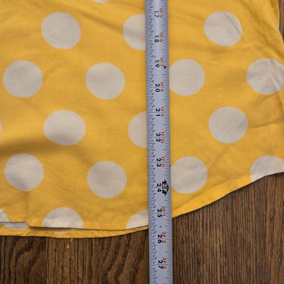 Vintage Simply Basic Womens Medium Polka Dot Yellow Tank Top - Picture 4 of 6